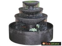 Aqua Falls Solar Fountain - Rust